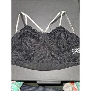 Large Sequin‎ Strap Bralett New No Tags